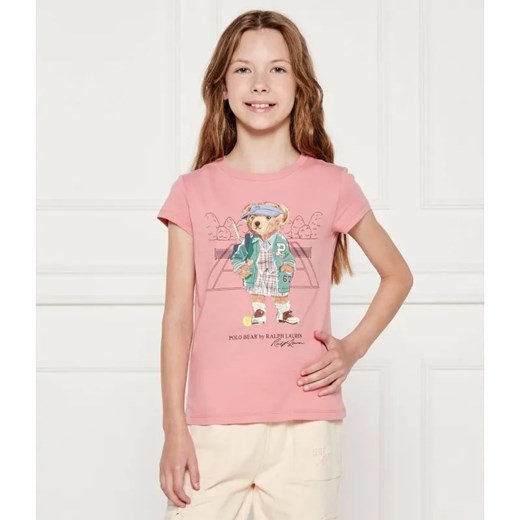 POLO RALPH LAUREN T-shirt | Regular Fit ze sklepu Gomez Fashion Store w kategorii Bluzki dziewczęce - zdjęcie 184959847