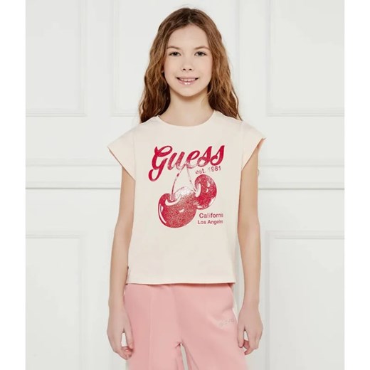 Guess T-shirt | Regular Fit ze sklepu Gomez Fashion Store w kategorii Bluzki dziewczęce - zdjęcie 184959867