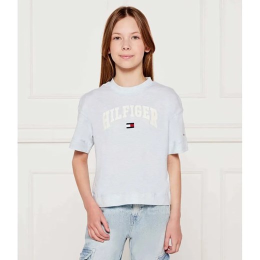 Tommy Hilfiger T-shirt | Regular Fit ze sklepu Gomez Fashion Store w kategorii Bluzki dziewczęce - zdjęcie 184959927