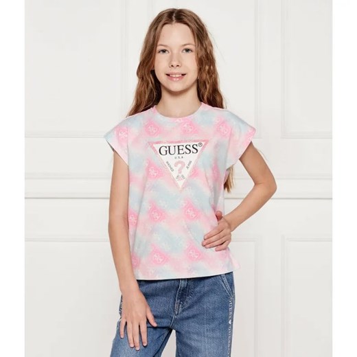 Guess T-shirt | Regular Fit ze sklepu Gomez Fashion Store w kategorii Bluzki dziewczęce - zdjęcie 184960045