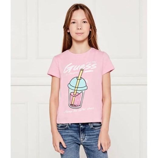 Guess T-shirt | Regular Fit ze sklepu Gomez Fashion Store w kategorii Bluzki dziewczęce - zdjęcie 184960055
