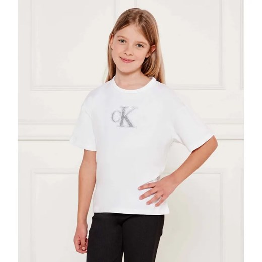 Calvin Klein Jeans T-shirt | Regular Fit ze sklepu Gomez Fashion Store w kategorii Bluzki dziewczęce - zdjęcie 184960319