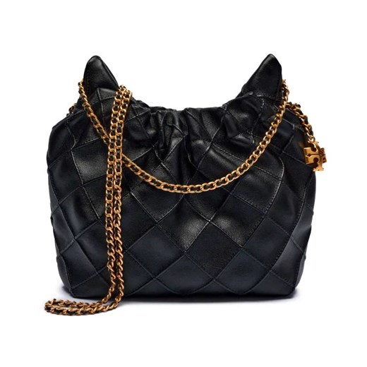 TORY BURCH Skórzane hobo Fleming Mini ze sklepu Gomez Fashion Store w kategorii Torebki hobo - zdjęcie 184960797