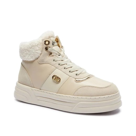 Liu Jo Skórzane sneakersy CLEO 22 ze sklepu Gomez Fashion Store w kategorii Buty sportowe damskie - zdjęcie 184960847