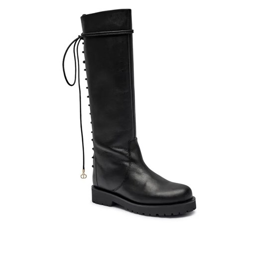 TWINSET Skórzane kozaki ze sklepu Gomez Fashion Store w kategorii Kozaki damskie - zdjęcie 184960898