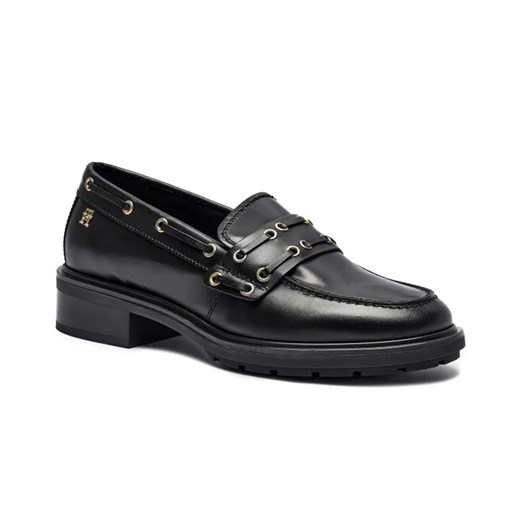 Tommy Hilfiger Skórzane loafersy Nautical Eyelets Leather ze sklepu Gomez Fashion Store w kategorii Półbuty damskie - zdjęcie 184961429