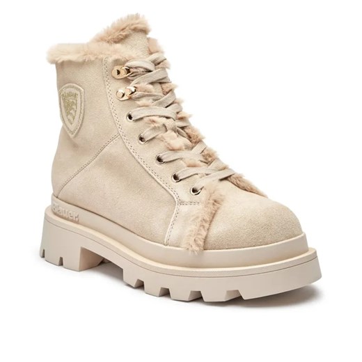 BLAUER Skórzane trapery KIMMEL 06 | shearling ze sklepu Gomez Fashion Store w kategorii Workery damskie - zdjęcie 184961435