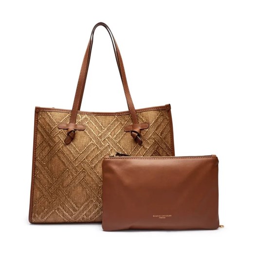 GIANNI CHIARINI Shopperka + saszetka MARCELLA | z dodatkiem skóry ze sklepu Gomez Fashion Store w kategorii Torby Shopper bag - zdjęcie 184961757
