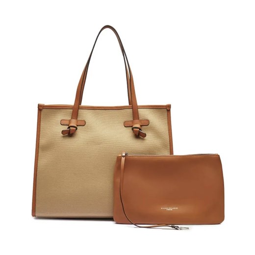 GIANNI CHIARINI Shopperka + saszetka Marcella | z dodatkiem skóry ze sklepu Gomez Fashion Store w kategorii Torby Shopper bag - zdjęcie 184961767