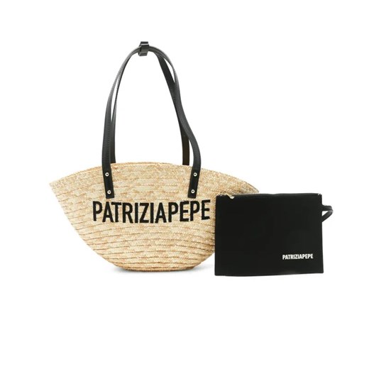 Patrizia Pepe Torba plażowa + saszetka | z dodatkiem skóry ze sklepu Gomez Fashion Store w kategorii Torby letnie - zdjęcie 184961818