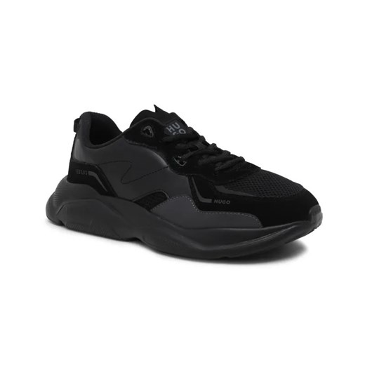 HUGO Sneakersy leon | z dodatkiem skóry ze sklepu Gomez Fashion Store w kategorii Buty sportowe męskie - zdjęcie 184962039