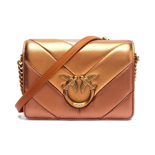Pinko Skórzana torebka na ramię LOVE CLICK MINI BIG CHEVRON ze sklepu Gomez Fashion Store w kategorii Listonoszki - zdjęcie 184962265
