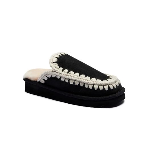 MOU Skórzane obuwie domowe ESKIMO | z dodatkiem wełny ze sklepu Gomez Fashion Store w kategorii Kapcie damskie - zdjęcie 184962276