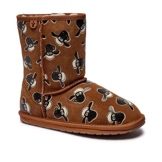 EMU Australia Skórzane śniegowce Shaun The Sheep Print ze sklepu Gomez Fashion Store w kategorii Buty zimowe dziecięce - zdjęcie 184962429