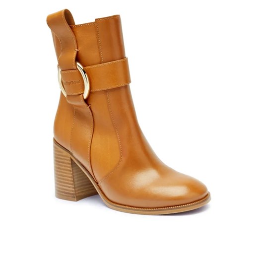 See By Chloé Skórzane botki na słupku ze sklepu Gomez Fashion Store w kategorii Botki - zdjęcie 184962545