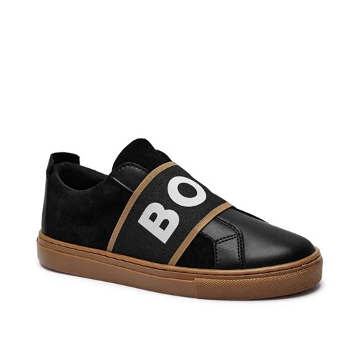 BOSS Kidswear Skórzane sneakersy ze sklepu Gomez Fashion Store w kategorii Buty sportowe dziecięce - zdjęcie 184962678