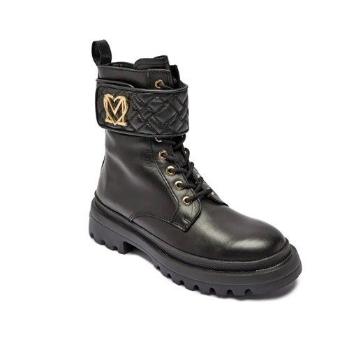 Love Moschino Skórzane botki ze sklepu Gomez Fashion Store w kategorii Workery damskie - zdjęcie 184962708