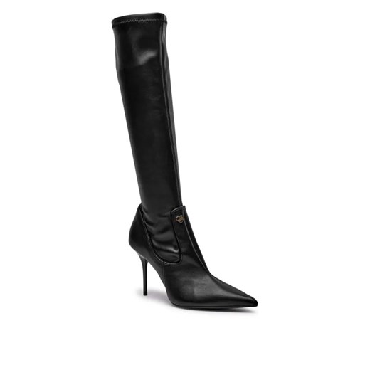 Love Moschino Kozaki na szpilce SPILLO95 | z dodatkiem skóry ze sklepu Gomez Fashion Store w kategorii Kozaki damskie - zdjęcie 184962768