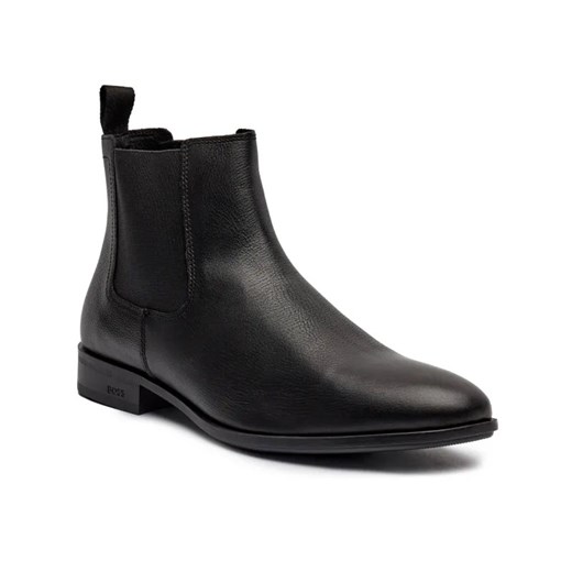 BOSS BLACK Skórzane sztyblety Colby_Cheb_gr ze sklepu Gomez Fashion Store w kategorii Buty zimowe męskie - zdjęcie 184962905
