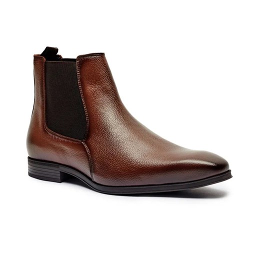 BOSS BLACK Skórzane sztyblety Theon ze sklepu Gomez Fashion Store w kategorii Buty zimowe męskie - zdjęcie 184963165