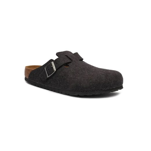 Birkenstock Wełniane mule Boston | regular fit soft footbed ze sklepu Gomez Fashion Store w kategorii Klapki męskie - zdjęcie 184963227