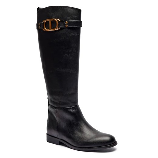 TWINSET Skórzane oficerki ze sklepu Gomez Fashion Store w kategorii Kozaki damskie - zdjęcie 184963938