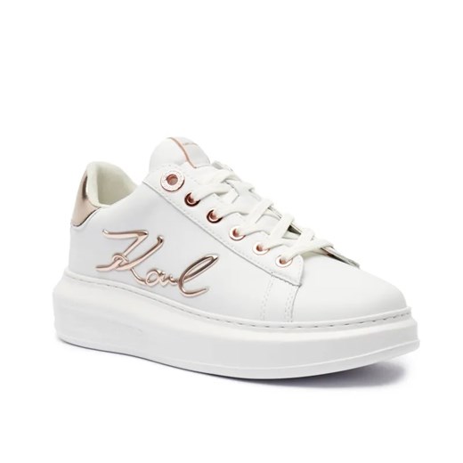 Karl Lagerfeld Skórzane sneakersy SIGNIA LACE ze sklepu Gomez Fashion Store w kategorii Buty sportowe damskie - zdjęcie 184964969