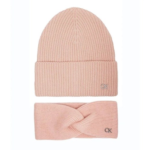 Calvin Klein Wełniana czapka + opaska | z dodatkiem kaszmiru ze sklepu Gomez Fashion Store w kategorii Czapki zimowe damskie - zdjęcie 184965168