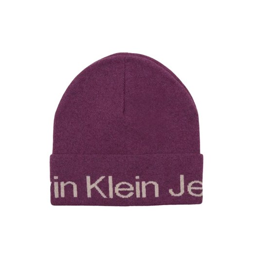 Calvin Klein Jeans Czapka | z dodatkiem wełny i kaszmiru ze sklepu Gomez Fashion Store w kategorii Czapki zimowe damskie - zdjęcie 184966045