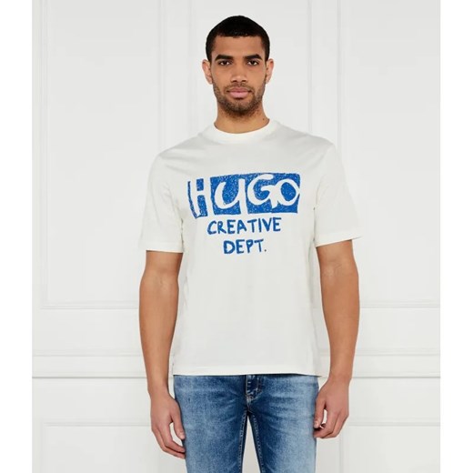 Hugo Blue T-shirt Nugocrea | Regular Fit ze sklepu Gomez Fashion Store w kategorii T-shirty męskie - zdjęcie 184969205