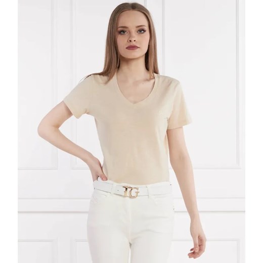 GUESS T-shirt SS VN SLUBBY | Regular Fit ze sklepu Gomez Fashion Store w kategorii Bluzki damskie - zdjęcie 184969319