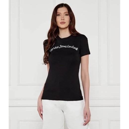 Versace Jeans Couture T-shirt | Slim Fit ze sklepu Gomez Fashion Store w kategorii Bluzki damskie - zdjęcie 184969496
