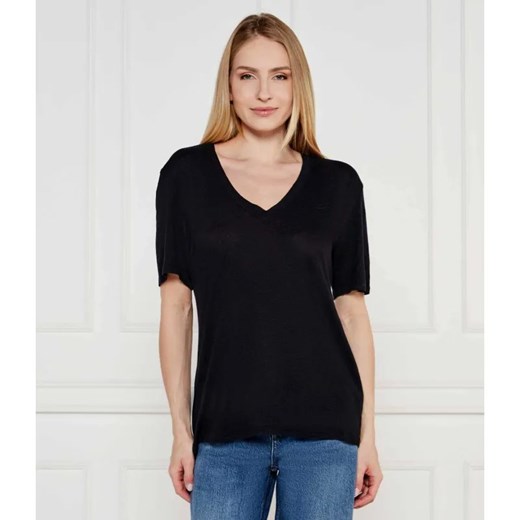 BOSS ORANGE Lniany t-shirt C_Ela_1 | Regular Fit ze sklepu Gomez Fashion Store w kategorii Bluzki damskie - zdjęcie 184969937