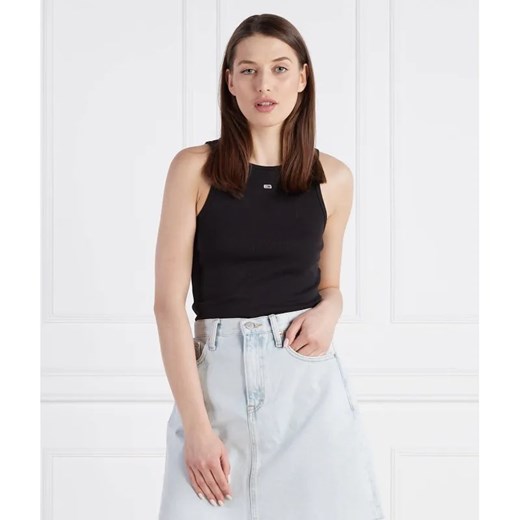 Tommy Jeans Top TJW ESSENTIAL RIB TANK | Slim Fit ze sklepu Gomez Fashion Store w kategorii Bluzki damskie - zdjęcie 184970416