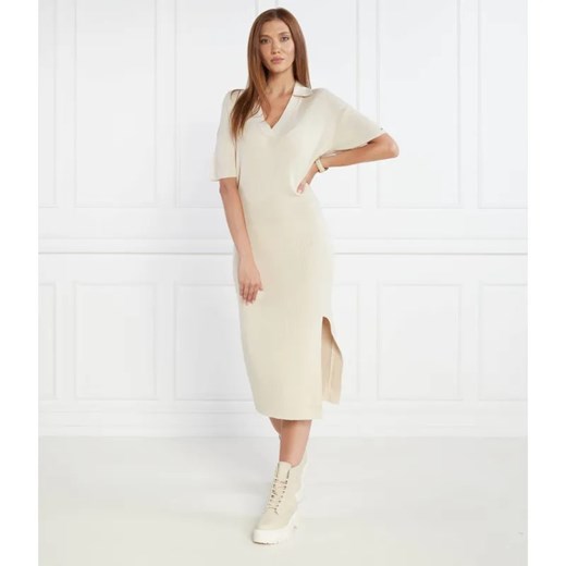 Tommy Hilfiger Sukienka OPEN POLO BLOUSSON SS | z dodatkiem jedwabiu ze sklepu Gomez Fashion Store w kategorii Sukienki - zdjęcie 184970417