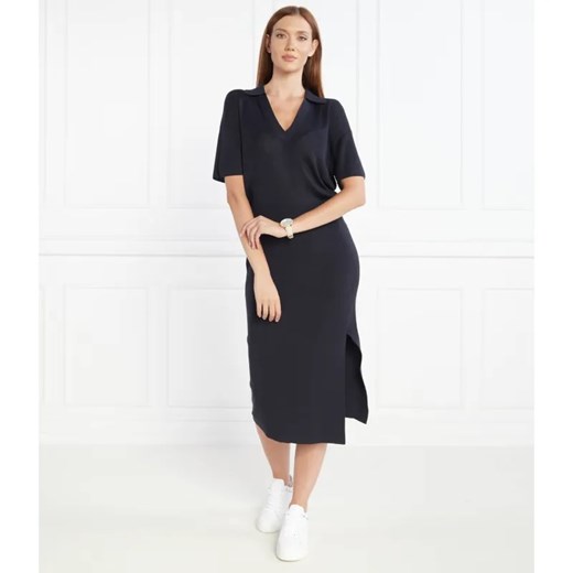 Tommy Hilfiger Sukienka OPEN POLO BLOUSSON SS | z dodatkiem jedwabiu ze sklepu Gomez Fashion Store w kategorii Sukienki - zdjęcie 184970539
