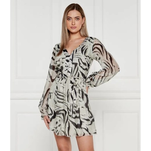 GUESS Sukienka z paskiem MARCELLE | z dodatkiem jedwabiu ze sklepu Gomez Fashion Store w kategorii Sukienki - zdjęcie 184971035