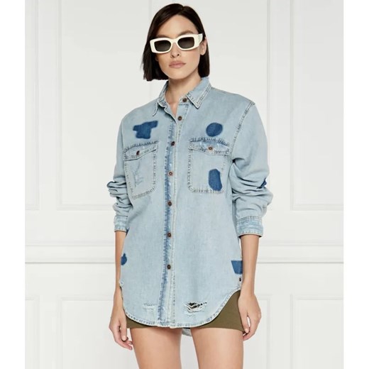 One Teaspoon Jeansowa koszula HENDRIXE | Oversize fit ze sklepu Gomez Fashion Store w kategorii Koszule damskie - zdjęcie 184971165