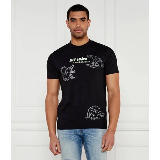 OFF-WHITE T-shirt PARADIS | Slim Fit ze sklepu Gomez Fashion Store w kategorii T-shirty męskie - zdjęcie 184971215