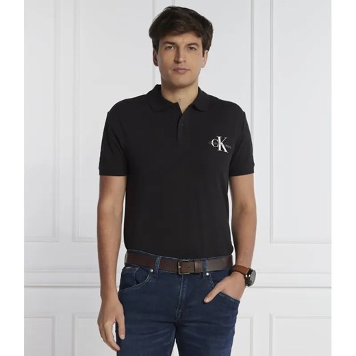 Calvin Klein Jeans Polo MONOLOGO | Regular Fit ze sklepu Gomez Fashion Store w kategorii T-shirty męskie - zdjęcie 184971857