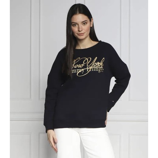 Tommy Hilfiger Bluza NY METALLIC | Regular Fit ze sklepu Gomez Fashion Store w kategorii Bluzy damskie - zdjęcie 184971888