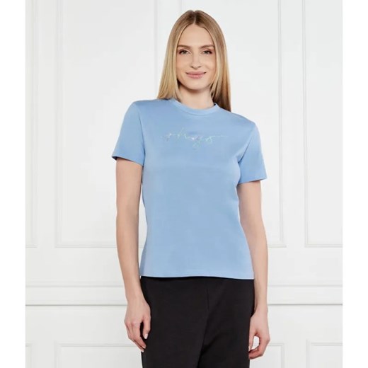 HUGO T-shirt Damacia_3 | Regular Fit ze sklepu Gomez Fashion Store w kategorii Bluzki damskie - zdjęcie 184971958