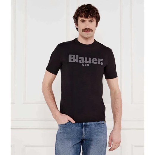 BLAUER T-shirt TONAL BOURNE | Regular Fit ze sklepu Gomez Fashion Store w kategorii T-shirty męskie - zdjęcie 184972239