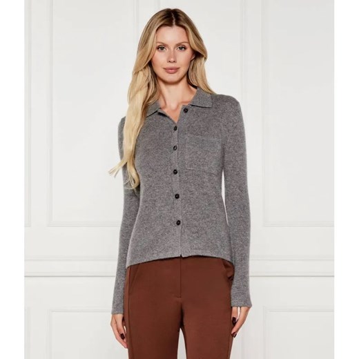 Marella SPORT Wełniany kardigan QUERO | Regular Fit | z dodatkiem kaszmiru ze sklepu Gomez Fashion Store w kategorii Swetry damskie - zdjęcie 184972437
