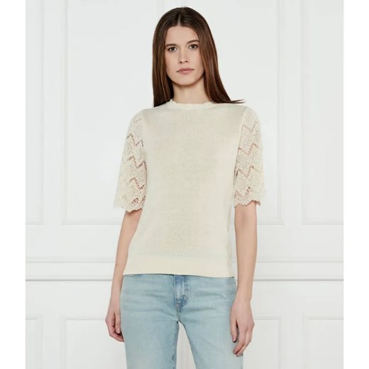 TWINSET Lniany sweter | Regular Fit ze sklepu Gomez Fashion Store w kategorii Swetry damskie - zdjęcie 184972458