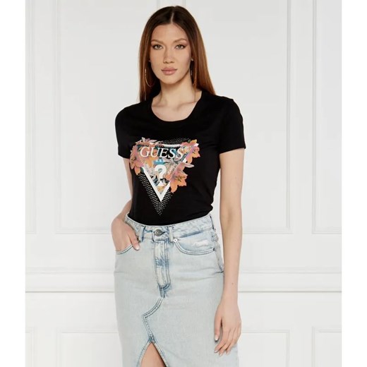 GUESS T-shirt Flowers | Regular Fit ze sklepu Gomez Fashion Store w kategorii Bluzki damskie - zdjęcie 184972726