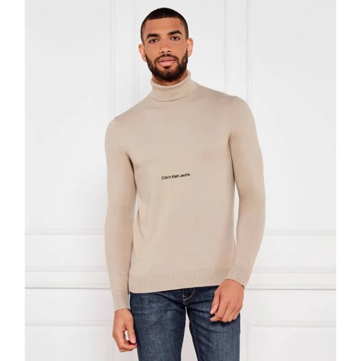 Calvin Klein Jeans Golf INSTITUTIONAL ROLL | Regular Fit ze sklepu Gomez Fashion Store w kategorii Swetry męskie - zdjęcie 184972837