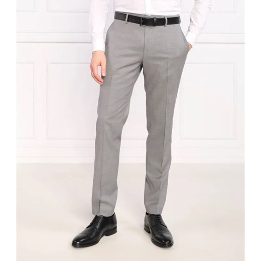 BOSS BLACK Wełniane spodnie H-Genius-MM-224 | Slim Fit ze sklepu Gomez Fashion Store w kategorii Spodnie męskie - zdjęcie 184972935