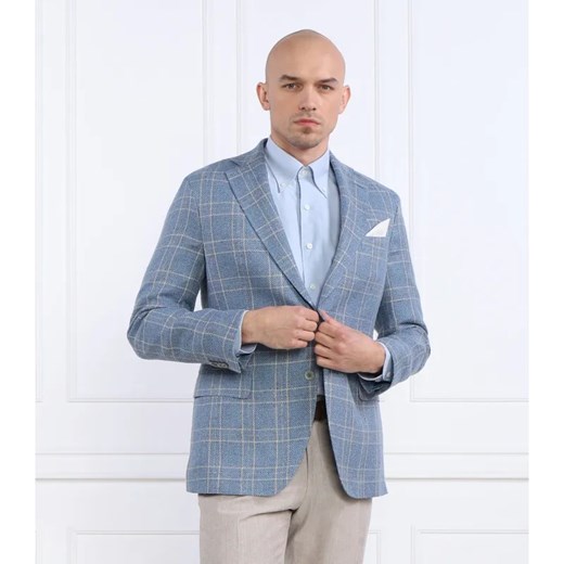 Oscar Jacobson Lniana marynarka Fogerty Blazer | Slim Fit | z dodatkiem jedwabiu ze sklepu Gomez Fashion Store w kategorii Marynarki męskie - zdjęcie 184973226