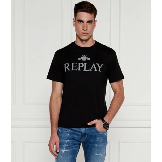 Replay T-shirt | Regular Fit ze sklepu Gomez Fashion Store w kategorii T-shirty męskie - zdjęcie 184973949